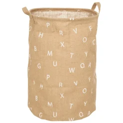 Rangement Enfant|Atmosphera createur d'interieur for kids Panier à jouets jute (35 x 49 cm) Alphabet Beige