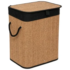 Panier Et Organisateur|Accessoire Salle De Bain|5 Five Simply Smart Panier à linge bambou 60 L (H50 cm) Stremy Beige