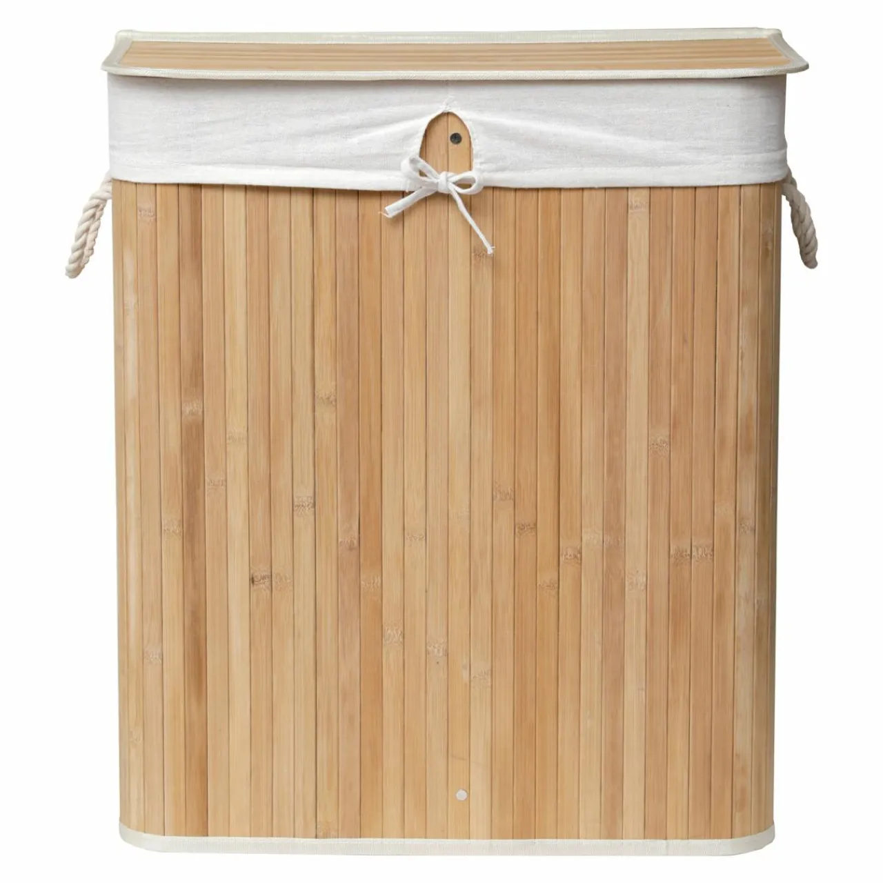 Panier Et Organisateur|Accessoire Salle De Bain|TENDANCE Panier à linge double compartiment Anako Naturel