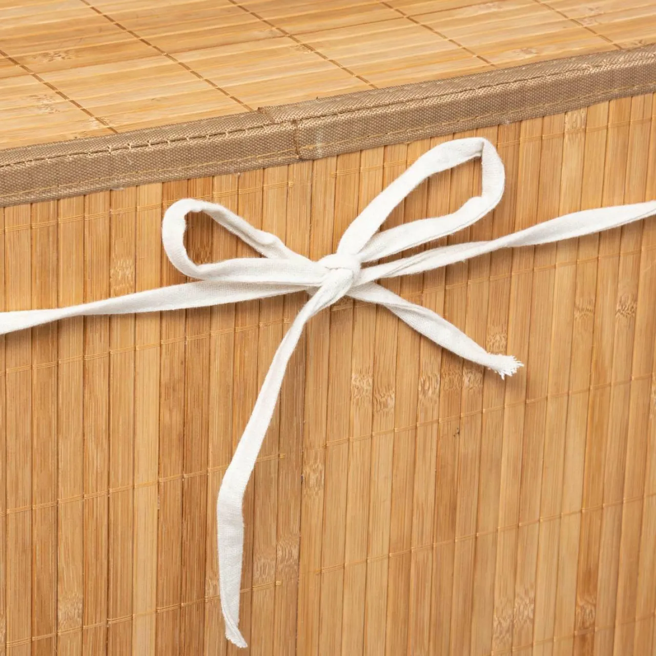 Panier Et Organisateur|Accessoire Salle De Bain|ATMOSPHERA Panier à linge en bambou (H50 cm) Nuevo Naturel