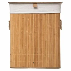 Panier Et Organisateur|Accessoire Salle De Bain|ATMOSPHERA Panier à linge en bambou (H50 cm) Nuevo Naturel