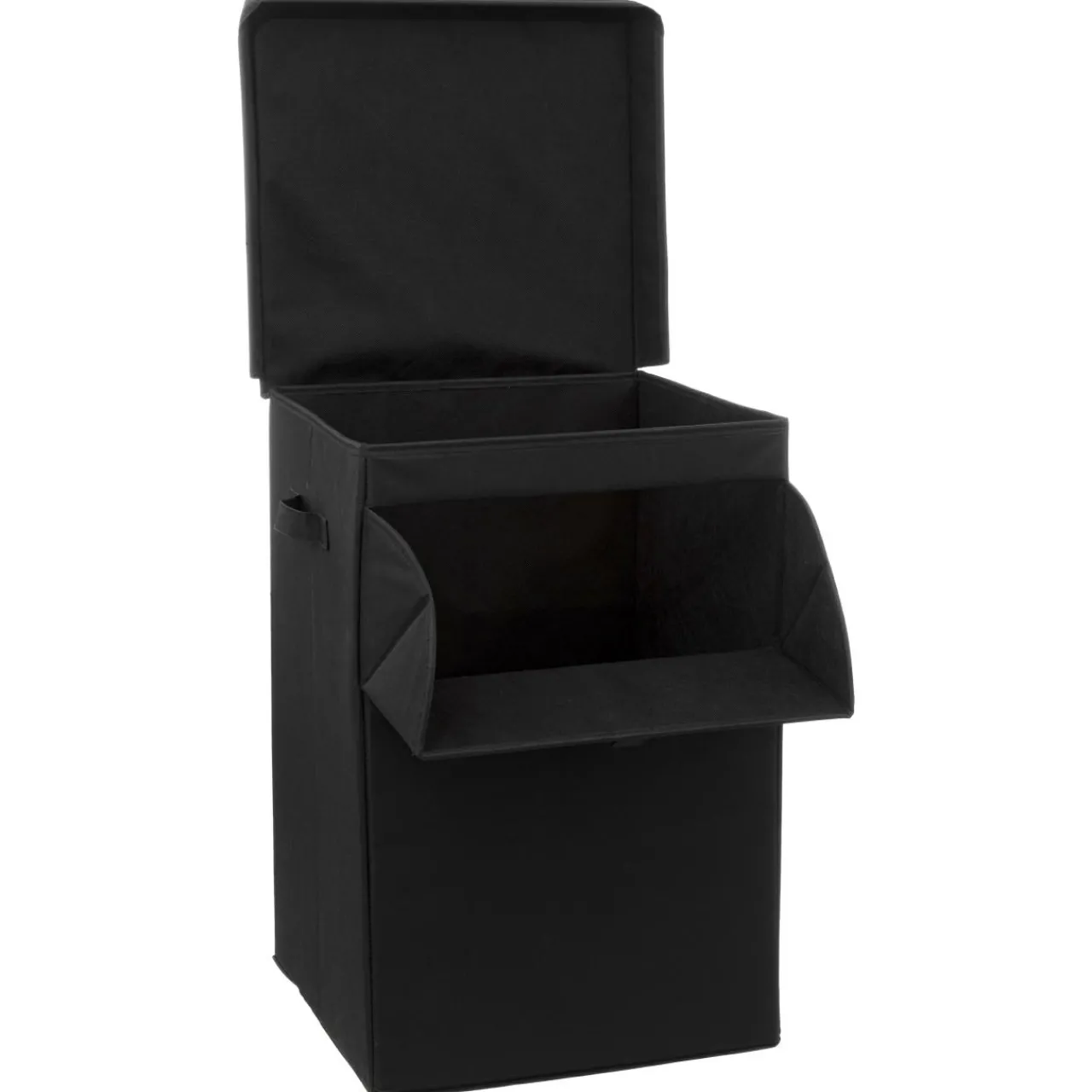 Panier Et Organisateur|Accessoire Salle De Bain|ATMOSPHERA Panier à linge pliable (36 x 36 x 55 cm) Colorama Noir