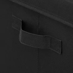 Panier Et Organisateur|Accessoire Salle De Bain|ATMOSPHERA Panier à linge pliable (36 x 36 x 55 cm) Colorama Noir