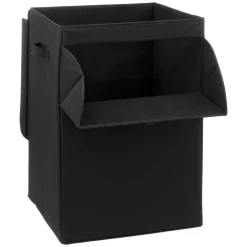 Panier Et Organisateur|Accessoire Salle De Bain|ATMOSPHERA Panier à linge pliable (36 x 36 x 55 cm) Colorama Noir