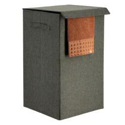 Panier Et Organisateur|Accessoire Salle De Bain|TENDANCE Panier à linge pliable (H60 cm) TissuFlex Gris