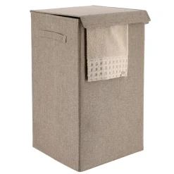 Panier Et Organisateur|Accessoire Salle De Bain|TENDANCE Panier à linge pliable (H60 cm) TissuFlex Taupe