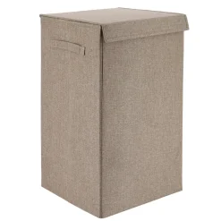 Panier Et Organisateur|Accessoire Salle De Bain|TENDANCE Panier à linge pliable (H60 cm) TissuFlex Taupe