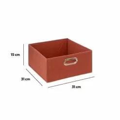 Panier Et Organisateur|5 Five Simply Smart Panier de rangement ( 31 x 15 cm) Helena Terre de Sienne Rouge brun