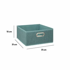 Panier Et Organisateur|5 Five Simply Smart Panier de rangement ( 31 x 15 cm) Helena Bleu pétrole chiné