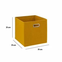 Panier Et Organisateur|5 Five Simply Smart Panier de rangement (31 x 31 cm) Helena Jaune moutarde