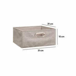 Panier Et Organisateur|ATMOSPHERA Panier de rangement (31 x 15 cm) Helena Beige chiné
