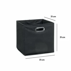 Panier Et Organisateur|ATMOSPHERA Panier de rangement (31 x 31 cm) Helena Gris Anthracite