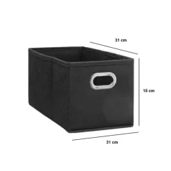 Panier Et Organisateur|ATMOSPHERA Panier de rangement (15 x 31 cm) Helena Gris Anthracite