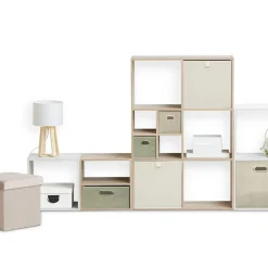 Panier Et Organisateur|5 Five Simply Smart Panier de rangement (31 x 31 cm) Tweed Beige