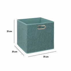 Panier Et Organisateur|5 Five Simply Smart Panier de rangement (31 x 31 cm) Helena Bleu pétrole chiné