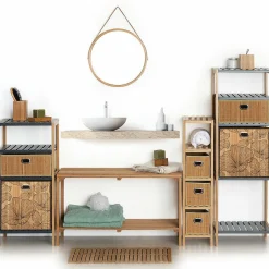 Panier Et Organisateur|5 Five Simply Smart Panier de rangement (31 x 31 cm) Blackflora Bois Naturel