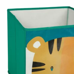 Rangement Enfant|OSTARIA Panier de rangement enfant (29 x 29 cm) Tigre Vert