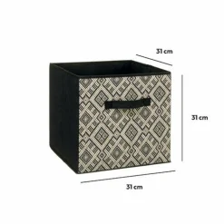 Panier Et Organisateur|ATMOSPHERA Panier de rangement Ethnique et blanc Noir