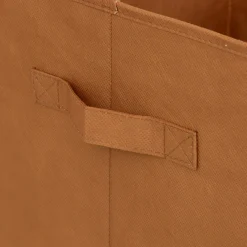 Rangement Enfant|Atmosphera cru017dateur d'intu017drieur for kids Panier de rangement pliant velours enfant (29 x 29 cm) Léo Marron