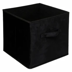 Panier Et Organisateur|5 Five Simply Smart Panier de rangement velours (31 x 31 cm) Marin Noir