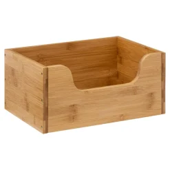 Panier Et Organisateur|Rangement Et Organisateur|5 Five Simply Smart Panier en bambou empilable (31 x 21 cm) Siao Naturel Bois
