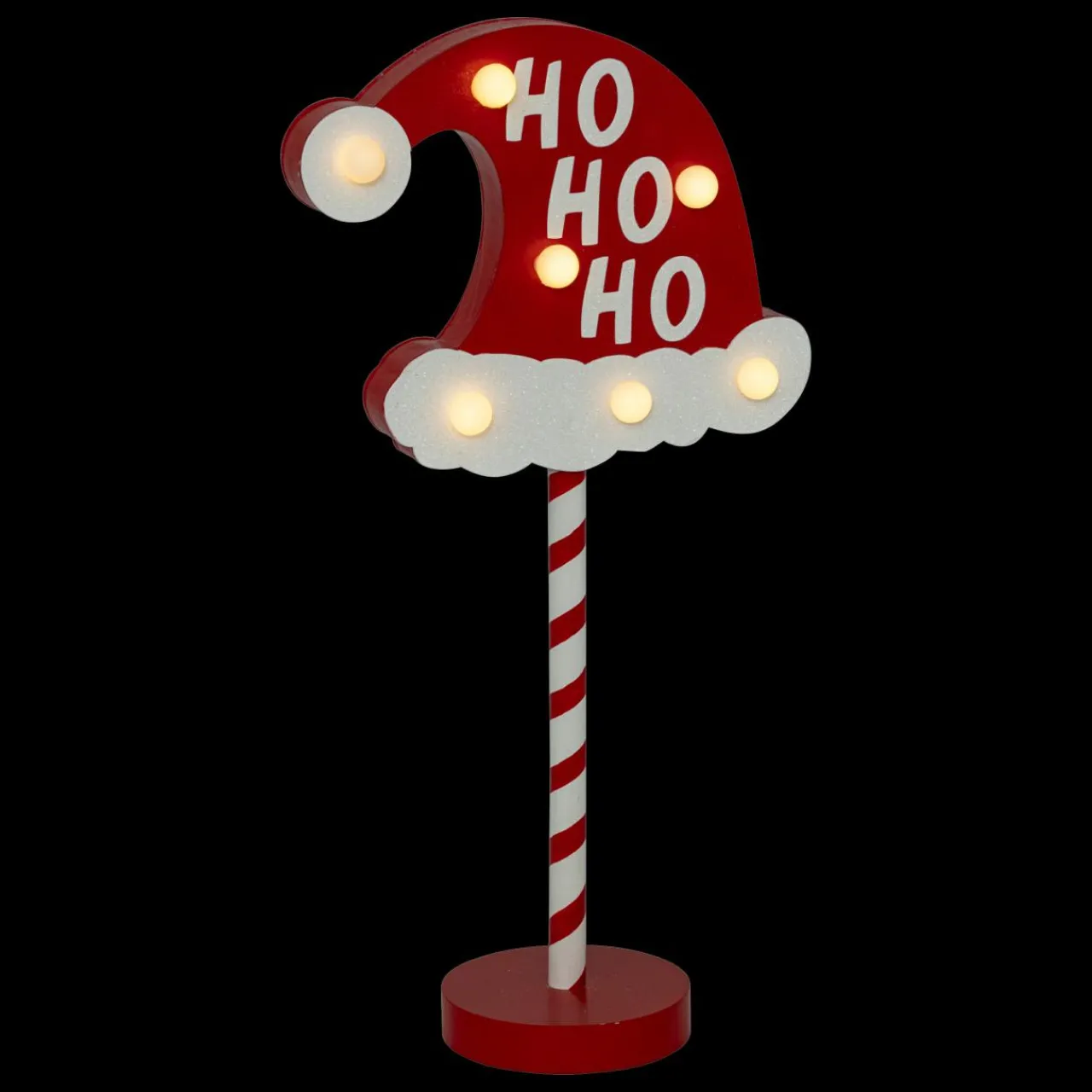 Déco Et Objet De Noël|Déco Et Objet Lumineux|FEERIC LIGHTS Panneau lumineux à piles (H41 cm) Ho Ho Ho Rouge