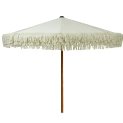 Parasol|#N/A Parasol de jardin rond à franges (D2 m) Valparaiso Ecru