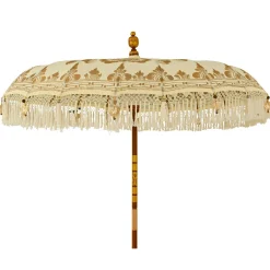 Parasol|KAEMINGK Parasol de jardin rond à franges (D2 m) Jaipur Crème et dorure Beige