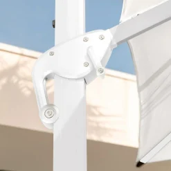 Parasol|MOBELLIA Parasol déporté rectangulaire aluminium (4 x 3 m) Yucatan Blanc