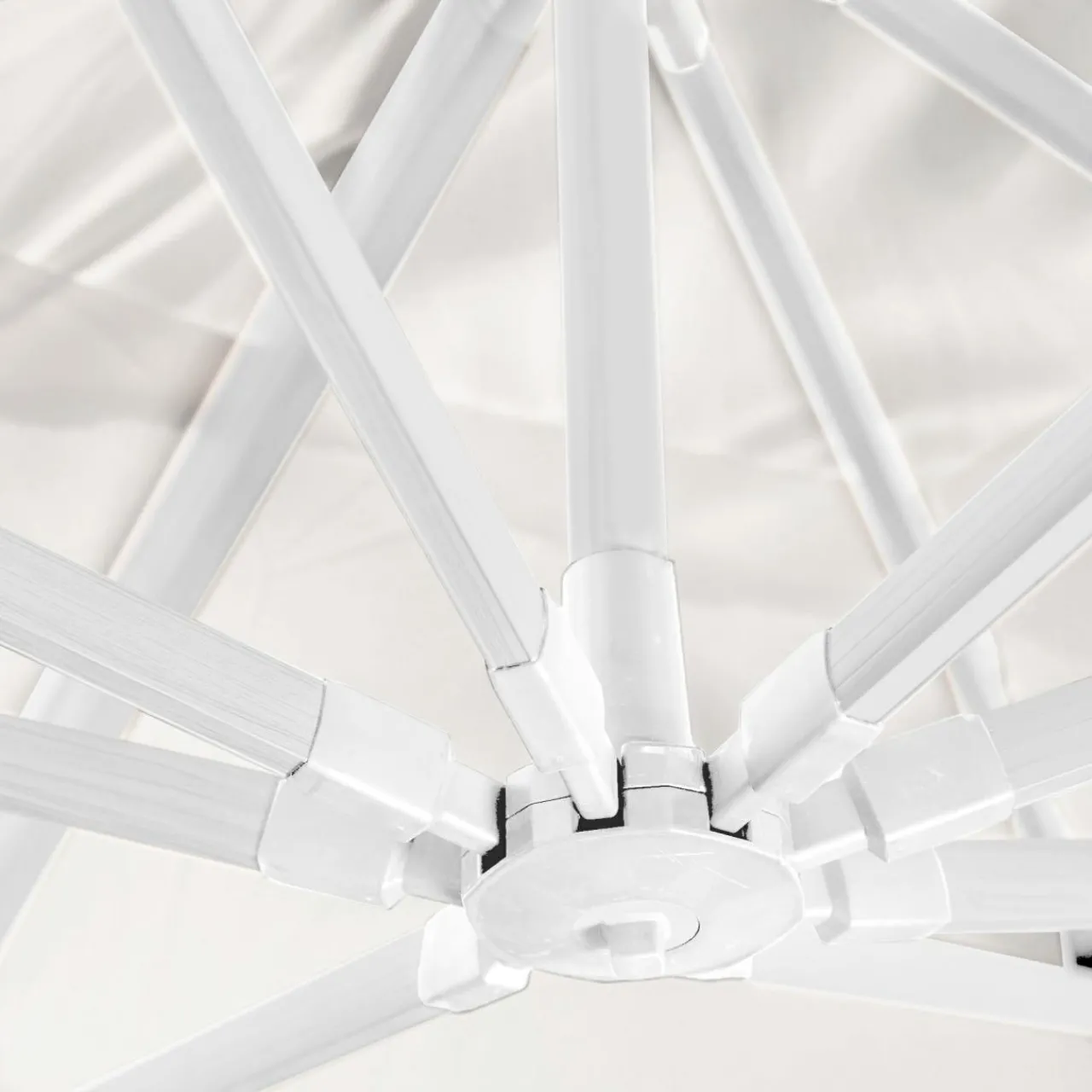 Parasol|MOBELLIA Parasol déporté rectangulaire aluminium (4 x 3 m) Yucatan Blanc