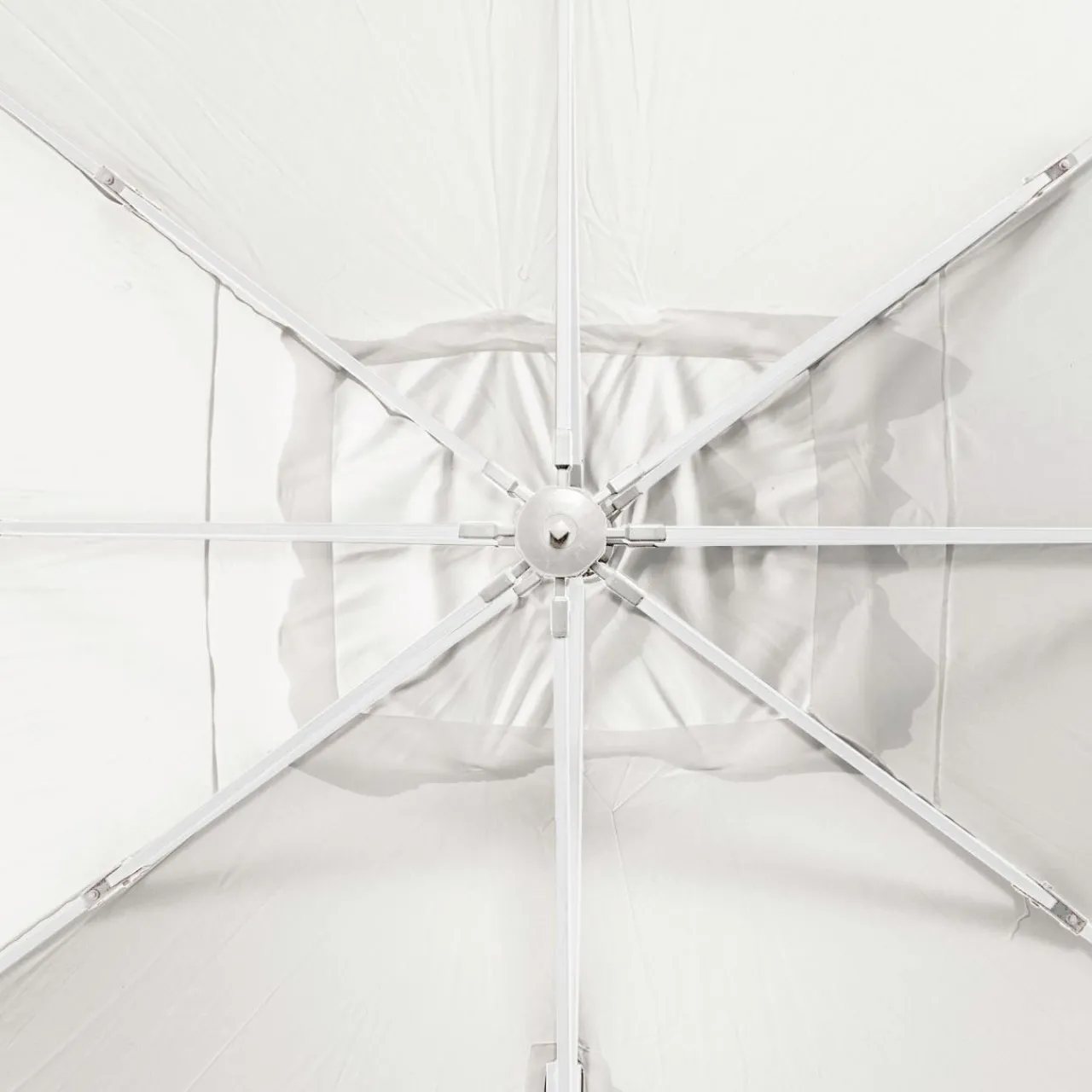 Parasol|MOBELLIA Parasol déporté rectangulaire aluminium (4 x 3 m) Yucatan Blanc