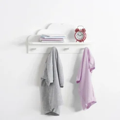 Rangement Enfant|Atmosphera createur d'interieur for kids Patère enfant bois (L48 cm) Nuage he Blanc