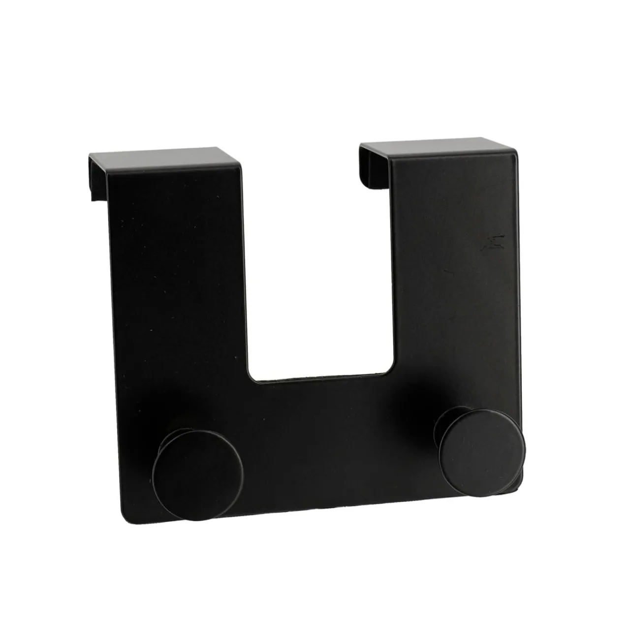 Rangement Salle De Bain|TENDANCE Patère pour porte métal 2 crochets (H10 cm) Noir