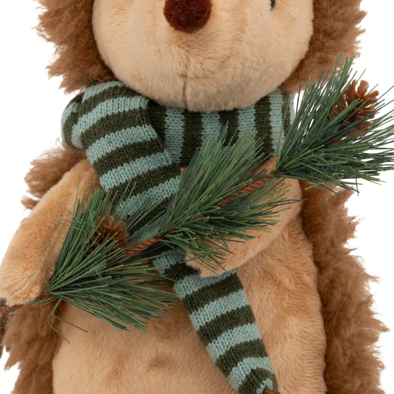 Personnage, Objet Grand Format|Père Noël, Animaux Et Personnage|JJA Peluche assise (H61cm) Hérisson de la forêt et vert Beige