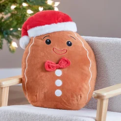 Père Noël, Animaux Et Personnage|JJA Peluche (H35 cm) Joyeux Pain d'épices et rouge Marron