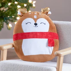 Père Noël, Animaux Et Personnage|JJA Peluche (H35 cm) Joyeux Renne de Noël Marron