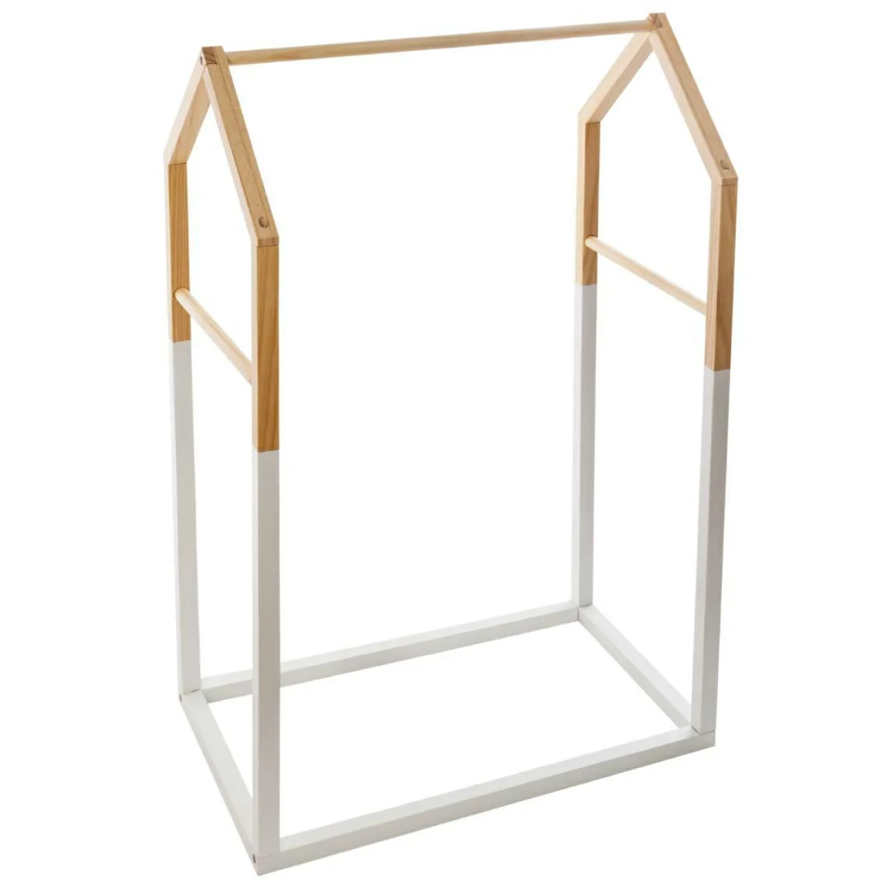 Petit Meuble Enfant|ATMOSPHERA Penderie enfant bois (H100 cm) Maison he Blanc