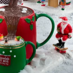 Village De Noël Lemax|LEMAX Personnage Père Noël en skate