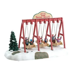 Village De Noël Lemax|LEMAX Personnages à piles Balançoires Swing Boats
