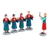 Village De Noël Lemax|LEMAX Personnages Chorale complète avec clochette