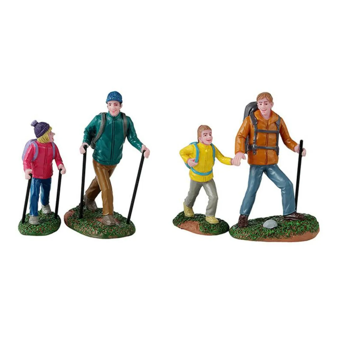 Village De Noël Lemax|LEMAX Personnages Randonneurs Père et fille