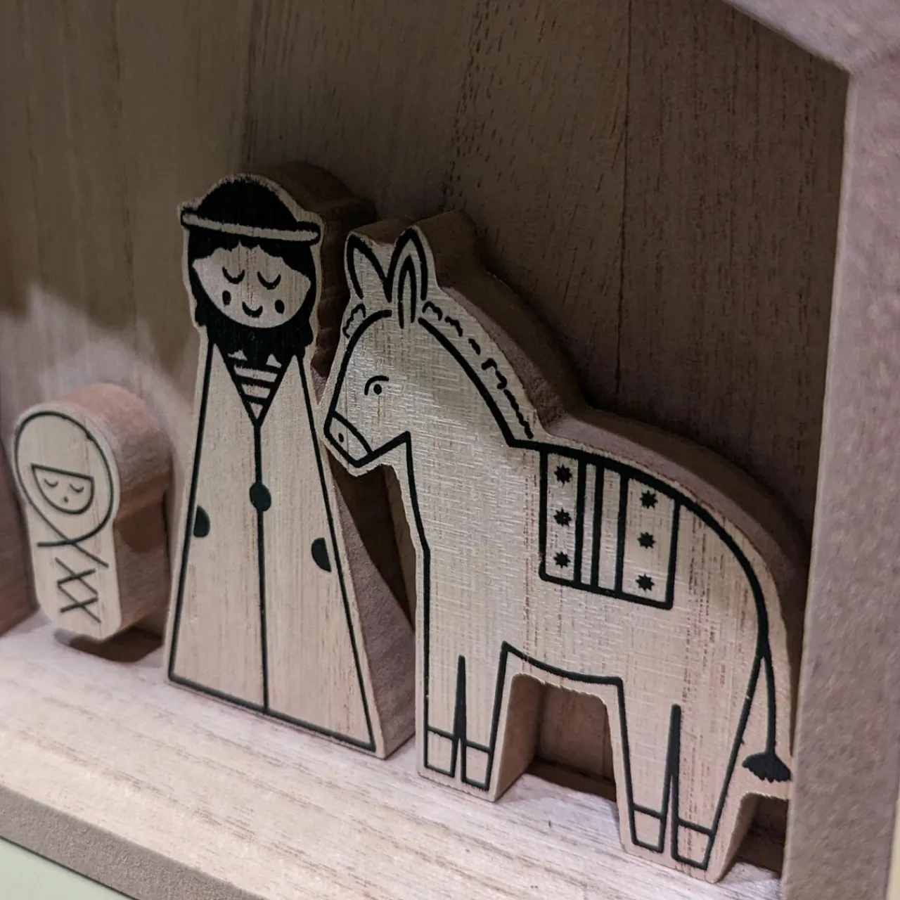 Crèche De Noël|KAEMINGK Petite crèche de Noël en bois (H27 cm) Sainte-Marceline