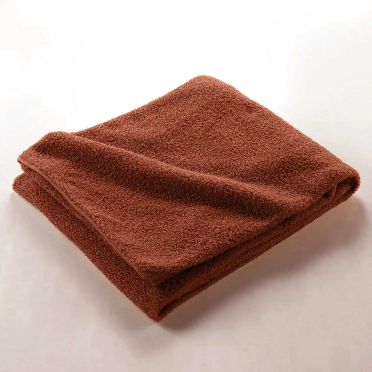 Plaid Et Jeté|douceur d'intu017drieur Plaid bouclette (180 x 220 cm) Wooly Terracotta