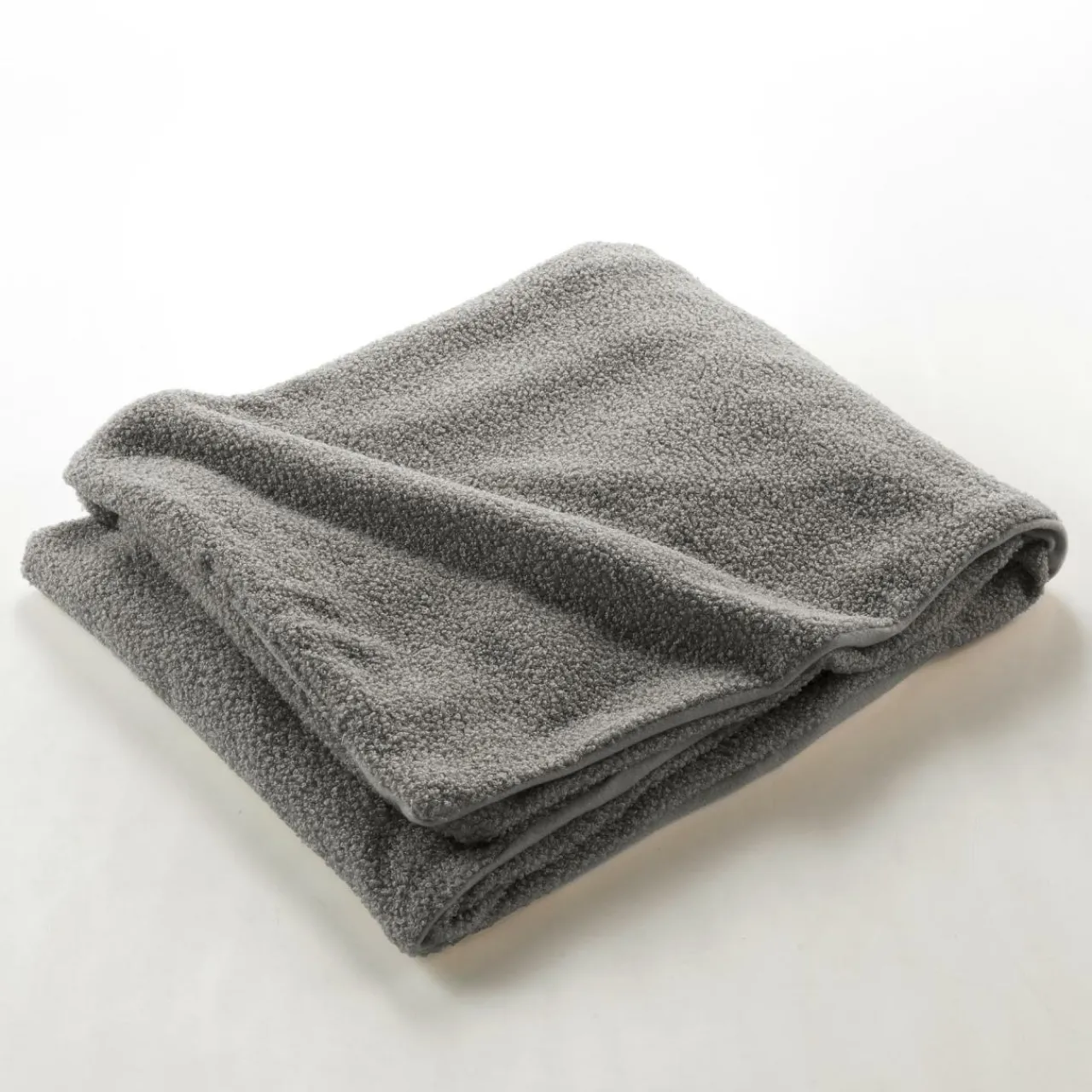 Plaid Et Jeté|douceur d'intu017drieur Plaid bouclette (125 x 150 cm) Wooly Gris