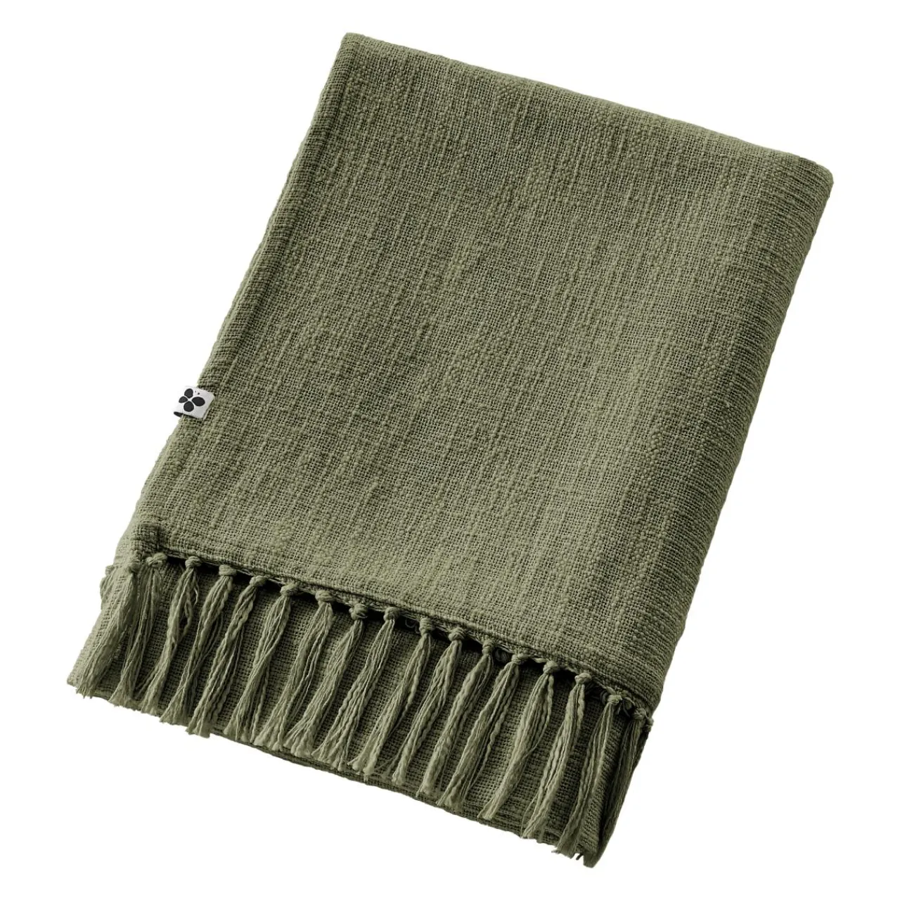 Plaid Et Jeté|Couvre-Lit Et Édredon|L'EFFET PAPILLON Plaid coton (180 x 220 cm) Sixtine Vert romarin