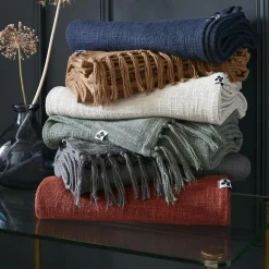 Plaid Et Jeté|L'EFFET PAPILLON Plaid coton (130 x 160 cm) Sixtine Beige