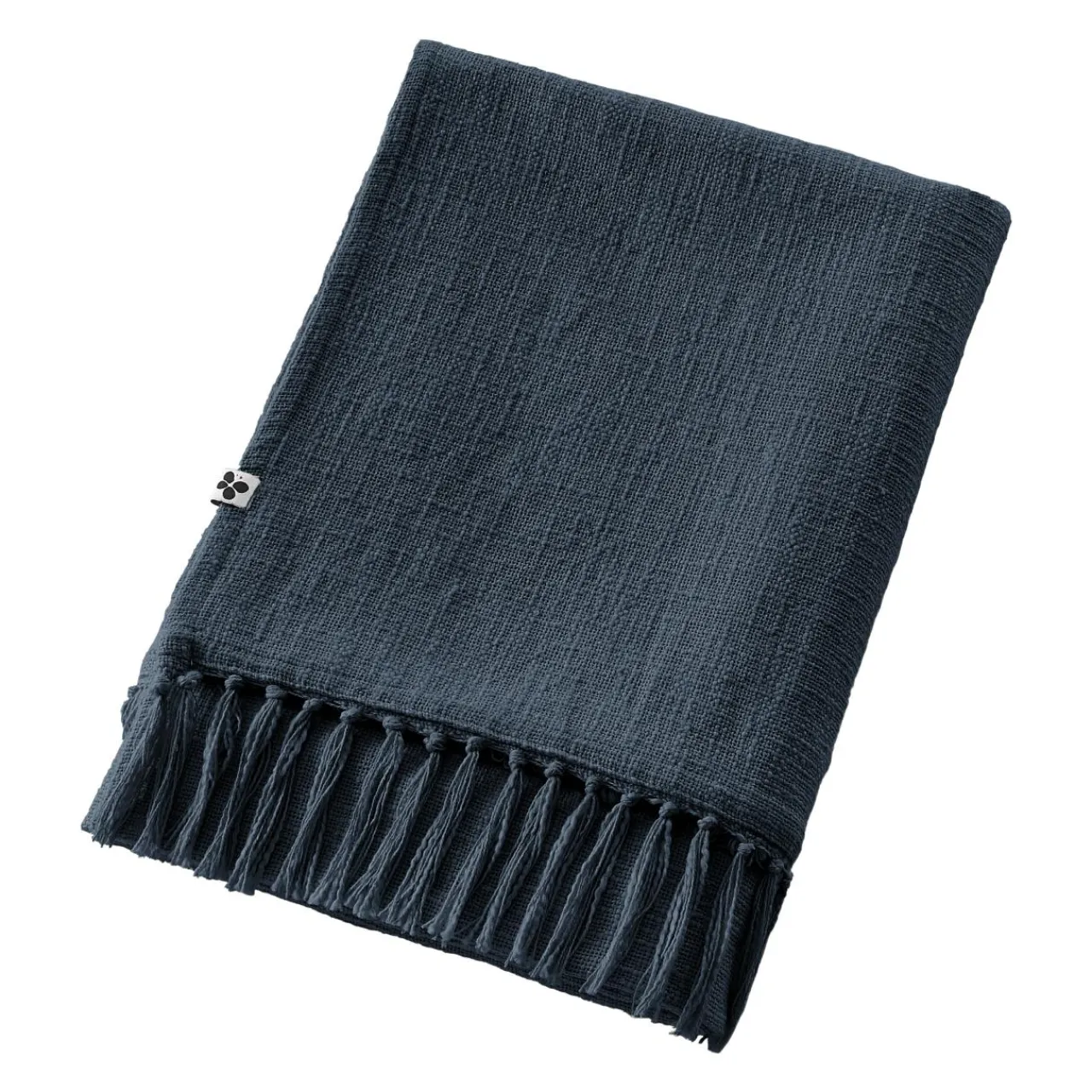 Plaid Et Jeté|L'EFFET PAPILLON Plaid coton (130 x 160 cm) Sixtine Bleu nuit