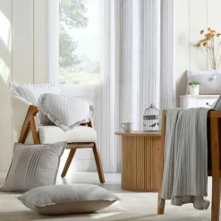 Plaid Et Jeté|STOF Plaid coton doux (125 x 150 cm) Josephine Gris