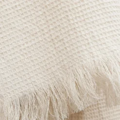 Plaid Et Jeté|EMINZA Plaid coton nid d'abeille (130 x 160 cm) Eva Beige