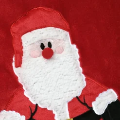 Plaid, Coussin Et Tapis De Noël|STOF Plaid de Noël (125 x 150 cm) Edgard Père Noël Rouge